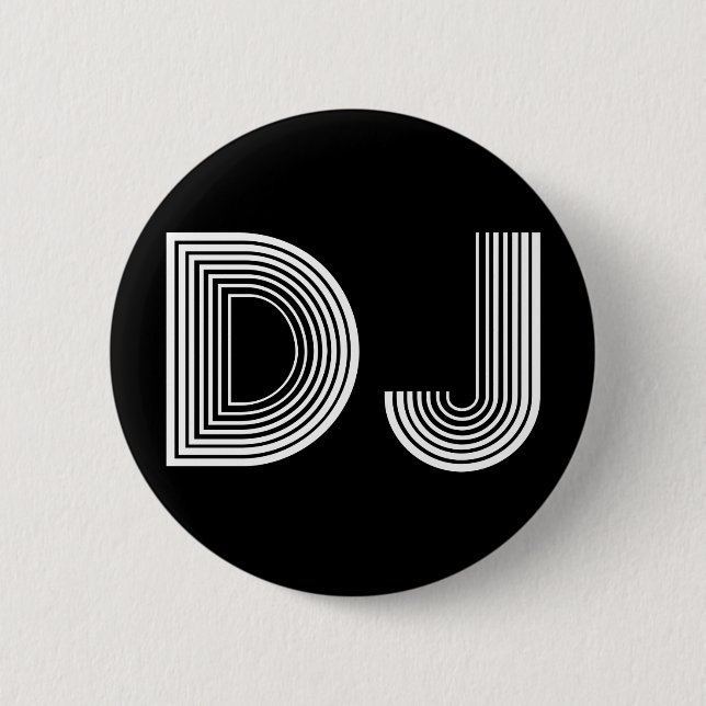 vintage DJ Pinback Button (Front)