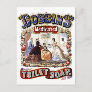 Vintage Dobbins' Medicated Toilet Soap Postcard