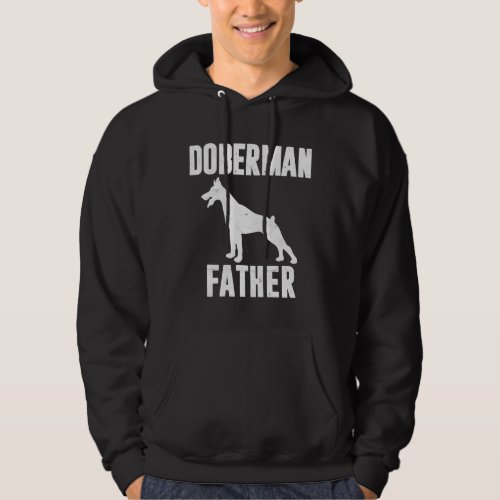 Vintage Doberman Dad Dog Daddy Pinschers Dobie Fat Hoodie