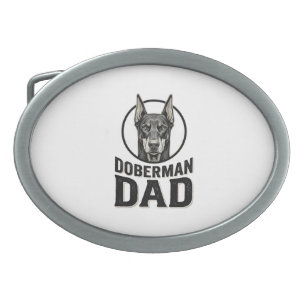 Vintage Doberman Dad Engraving Dog Lover Design_1 Belt Buckle