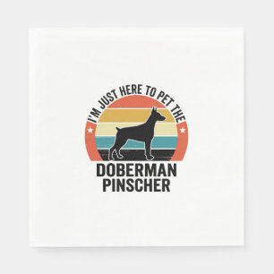 Vintage Doberman Pinscher Dog Lover Shirt Design Napkins