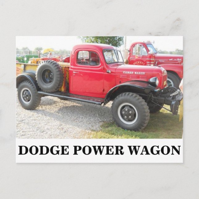 Vintage Dodge Truck Postcard (Front)