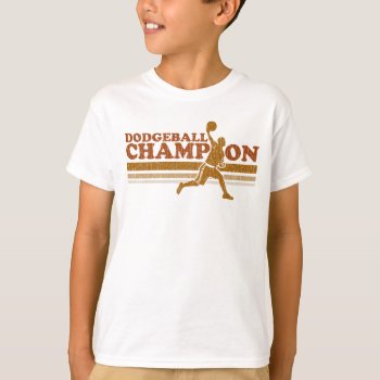 Vintage Dodgeball Champion Kids T-shirt by teachertees at Zazzle