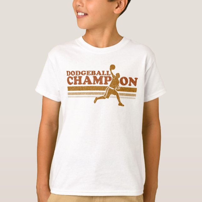 Vintage Dodgeball Champion Kids T-Shirt (Front)