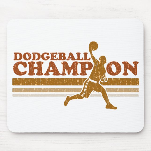 Vintage Dodgeball Champion Mouse Pad (Front)