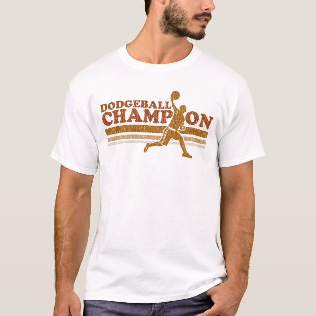 Vintage Dodgeball Champion Ringer T-Shirt (Front)