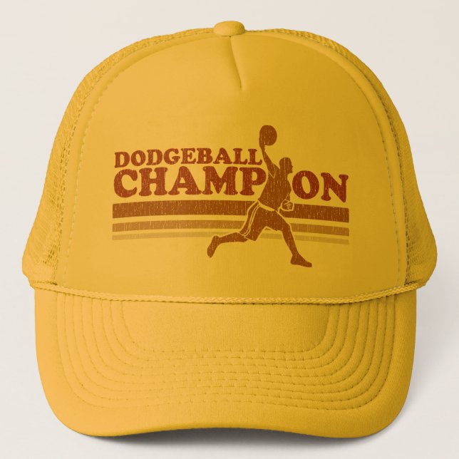 Vintage Dodgeball Champion Trucker Hat (Front)