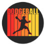 Vintage Dodgeball For Men Women Kids Dodgeball  Classic Round Sticker