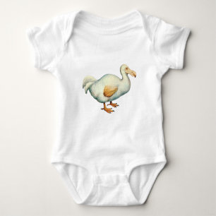 Vintage Dodo Illustration Baby Bodysuit