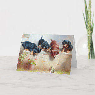 Vintage Dog Art 2, Your Text Thank You Card
