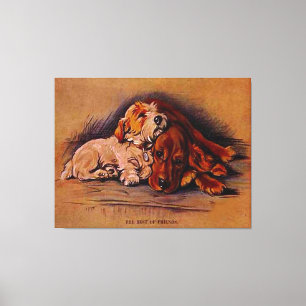 "Vintage Dog Artist, Lucy Dawson" Canvas Print