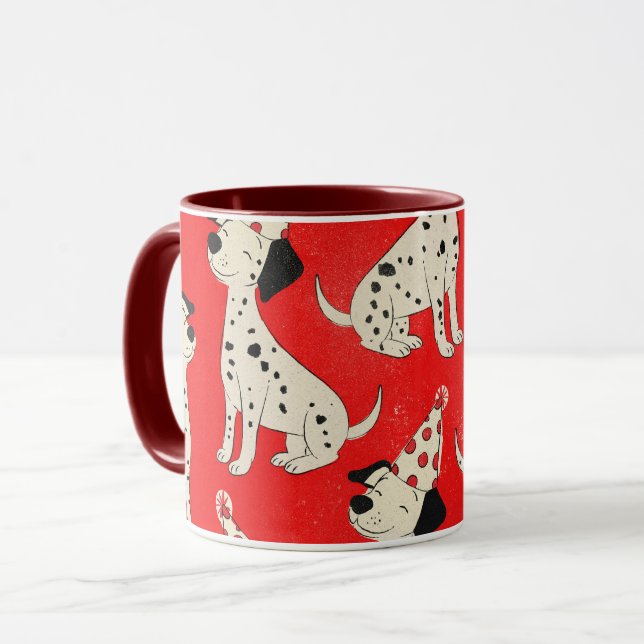Vintage Dog Birthday  Mug (Front Left)