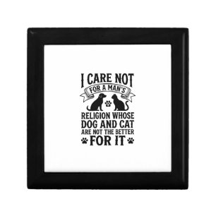 Vintage Dog Cat Religion Quote Pet Lover Design_1 Gift Box