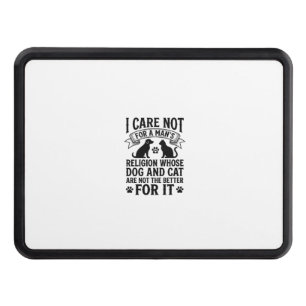 Vintage Dog Cat Religion Quote Pet Lover Design_1 Hitch Cover