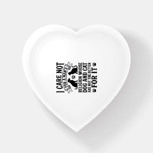 Vintage Dog Cat Religion Quote Pet Lover Design_1 Paperweight
