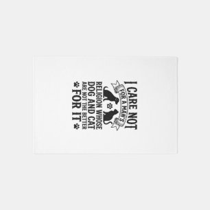 Vintage Dog Cat Religion Quote Pet Lover Design_1 Rug