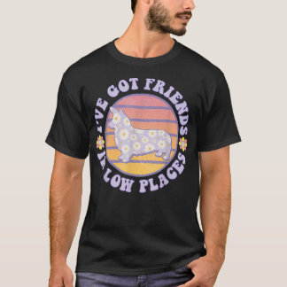Vintage Dog Corgi Mom Ive Got Friends In Low Place T-Shirt