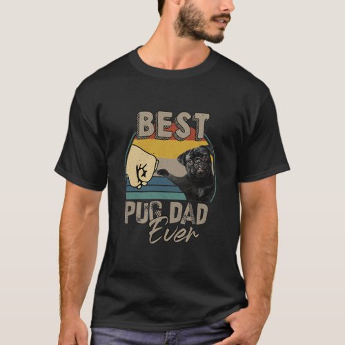 Vintage Dog Dad Best Pug Dad Ever Essential  T_Shirt