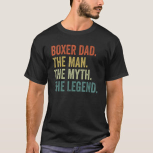 Vintage Dog Dad Man Myth Legend  Fathers Day Boxer T-Shirt
