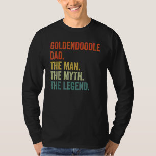 Vintage Dog Dad Man Myth Legend Golden Doodle Dad T-Shirt