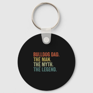 Vintage Dog Dad Man Myth Legend Keychain