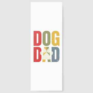 Vintage Dog Dad Paw Print Retro Typography Shirt_1 Bookmarks