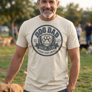 Vintage Dog Dad Social Club Personalized  T-Shirt