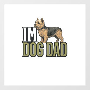 Vintage Dog Dad Terrier Engraving Shirt Design_1 Floor Decals