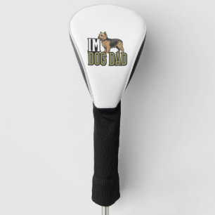 Vintage Dog Dad Terrier Engraving Shirt Design_1 Golf Head Cover