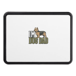 Vintage Dog Dad Terrier Engraving Shirt Design_1 Hitch Cover
