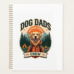 Vintage Dog Dads Outdoor Sports Crew Golden Retrie Planner