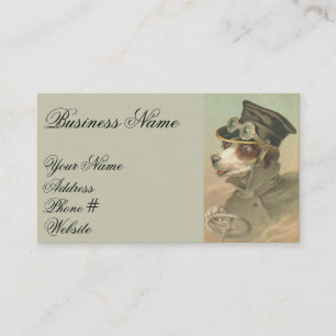 Vintage Dog Driver Business Card