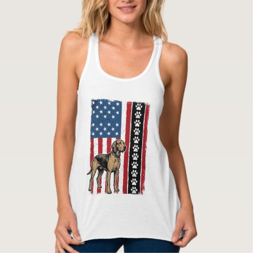 Vintage Dog Flag Paw Print Patriotic Shirt Design_