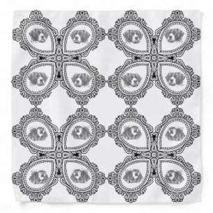Vintage dog framed bandana