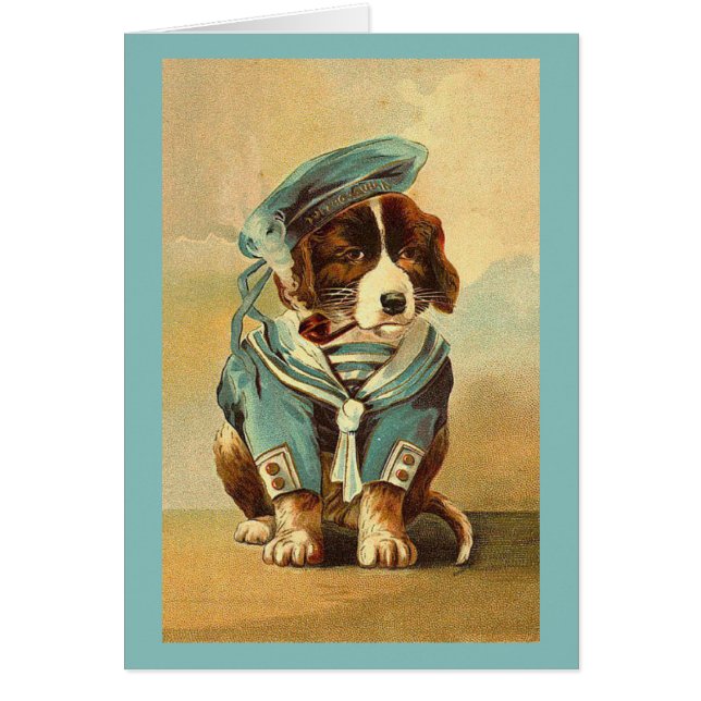Vintage - Dog in Sailor Suit, Cards (Front)