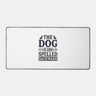 Vintage Dog Is God Spelled Backward Shirt Design_1 Desk Mat