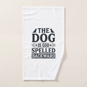 Vintage Dog Is God Spelled Backward Shirt Design_1 Hand Towel
