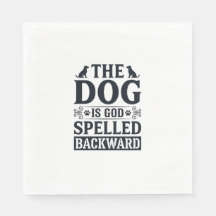 Vintage Dog Is God Spelled Backward Shirt Design_1 Napkins