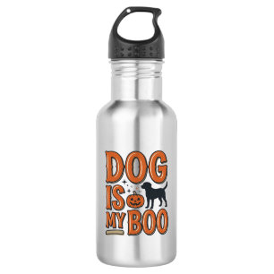 Vintage Dog Is My Boo Halloween Shirt Design_1 Stainless Steel Water Bottle