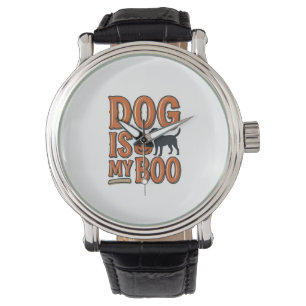 Vintage Dog Is My Boo Halloween Shirt Design_1 Watch