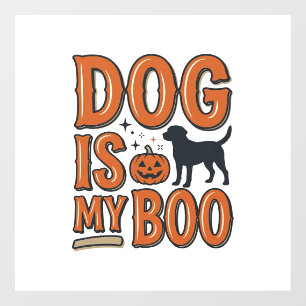 Vintage Dog Is My Boo Halloween Shirt Design_1 Window Cling