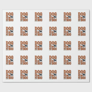 Vintage Dog Is My Boo Halloween Shirt Design_1 Wrapping Paper