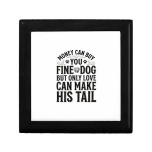 Vintage Dog Love Quote Typography Design_1 Gift Box