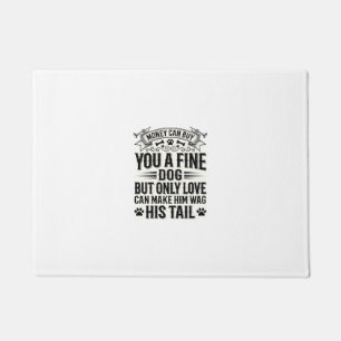 Vintage Dog Lover Quote Typography Design_1 Doormat
