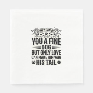 Vintage Dog Lover Quote Typography Design_1 Napkins