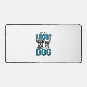 Vintage Dog Lover Quote Vector Design_1 Desk Mat