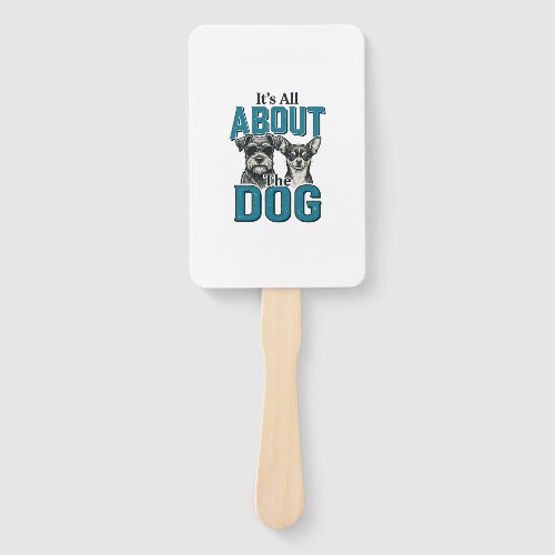 Vintage Dog Lover Quote Vector Design_1 Hand Fan