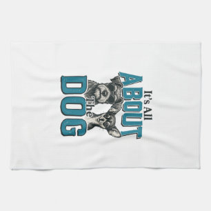 Vintage Dog Lover Quote Vector Design_1 Kitchen Towel