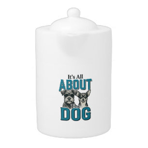 Vintage Dog Lover Quote Vector Design_1 Teapot