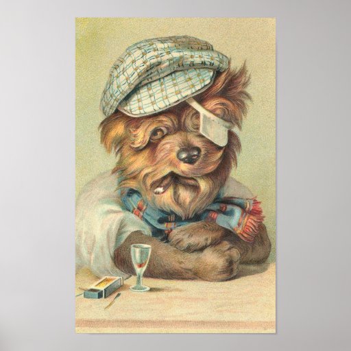 Vintage Dog Poster | Zazzle